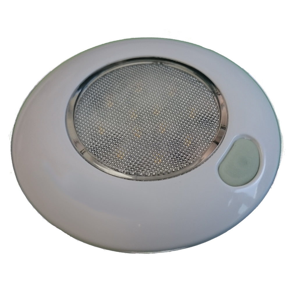 125 Series Interior LED Light with Switch Chrome Bezel 10 30V